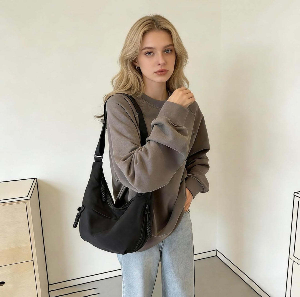 Nomi Crescent Crossbody Bag